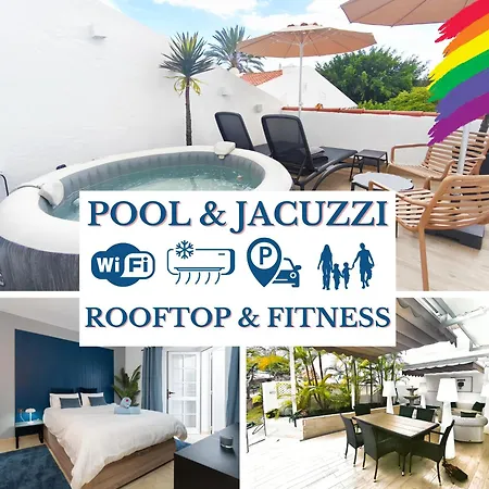 Bungalow Pamro - Jaccuzi - Fitness Area - Free Wifi - Pool - Modern & Comfortable - Sunnygolf Maspalomas  Exterior photo