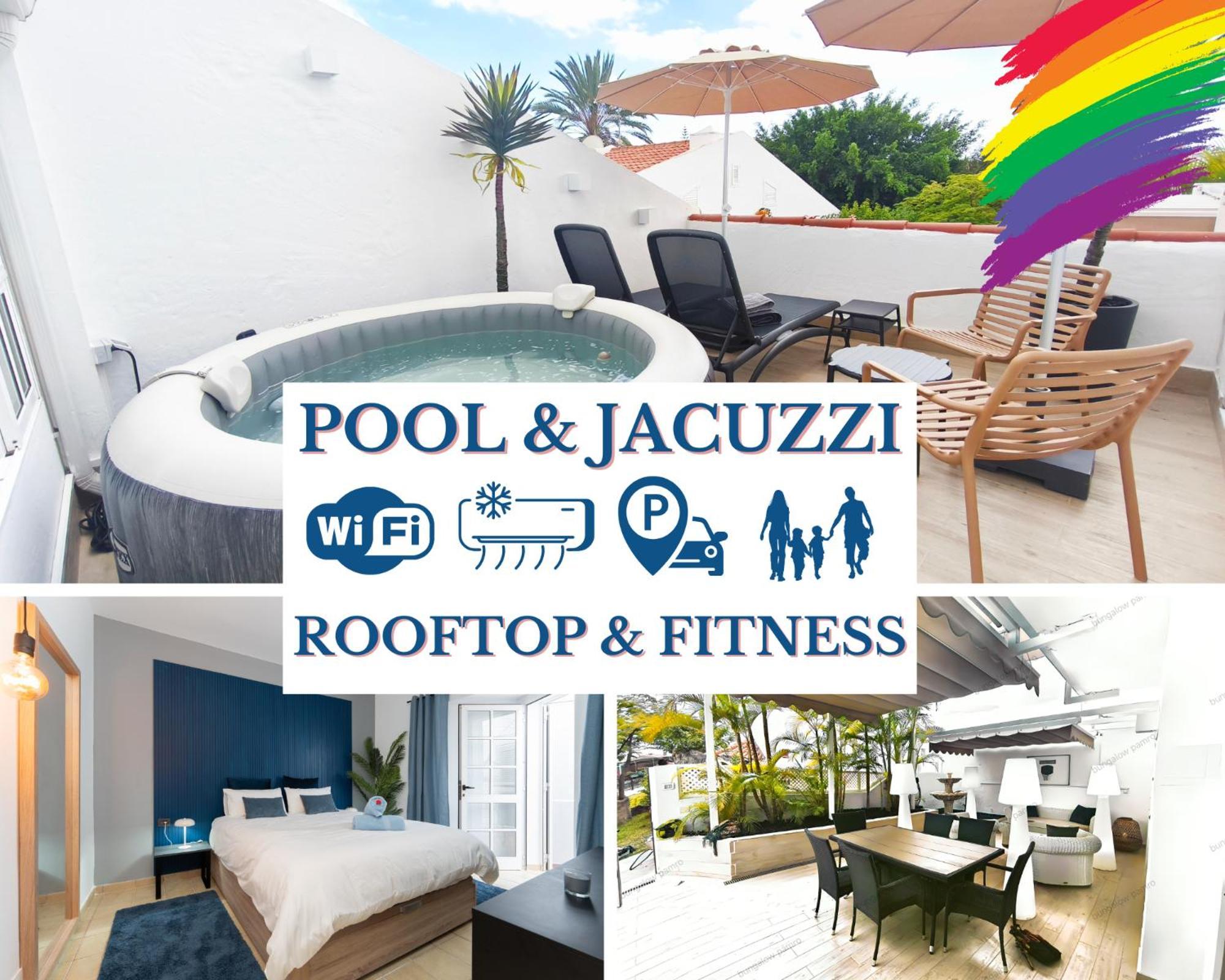 Pamro - Jaccuzi - Fitness Area - Free Wifi - Pool - Modern & Comfortable - Sunnygolf * Maspalomas (Gran Canaria)